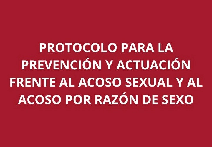 PROTOCOLO PARA LA PREVENCIÓN Y ACTUACIÓN FRENTE AL ACOSO SEXUAL Y AL ACOSO POR RAZÓN DE SEXO